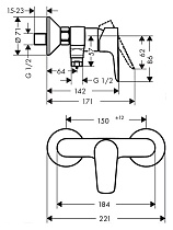 Смеситель для душа Hansgrohe Talis E 71760000