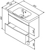 Тумба с раковиной Am.Pm Like 80 см напольная