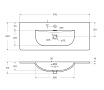 Раковина BelBagno 100 см BB-8099-3-100