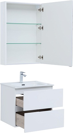Мебель для ванной Aquanet Алвита New 60 см белый матовый