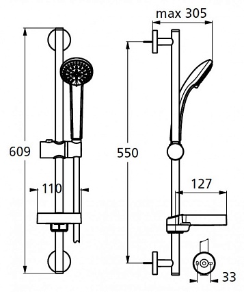 Комплект для ванной Ideal Standard Vito 3 in 1 B1132AA