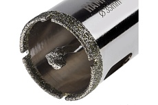 Коронка алмазная трубчатая по керамограниту Flex 226-010 DHS (35х65 мм; высота сегмента 5 мм; A3; 60Р) Hammer 58973