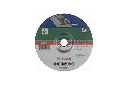 Круг обдирочный по металлу (180х6.0х22.2 мм) Bosch 2609256338