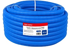Гофрированная труба РОСТерм ПНД d 32 мм., 100 м., синяя Corpipe20b100