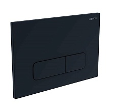 Подвесной унитаз SET Aquatek Классик-017 4в1, кнопка черный матовый