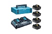 Набор аккумуляторов BL1850B 18В, 5.0 Ач + зарядное устройство DC18RD + кейс MakPac Makita 198312-4
