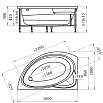 Акриловая ванна Ваннеса Модерна 160х100 см R