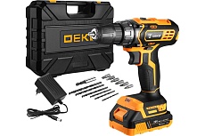Аккумуляторная дрель-шуруповерт Deko GCD20DU3 в кейсе, 20В, 22.0Ач 063-4145
