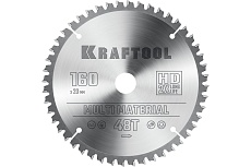 Пильный диск по алюминию Kraftool Multi material 160x20 мм, 48Т 36953-160-20
