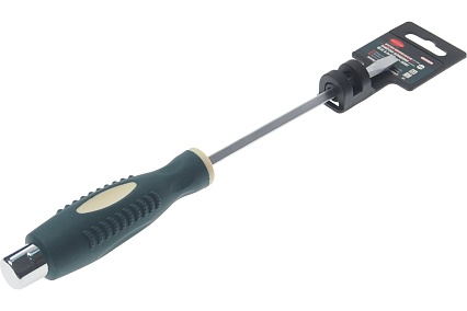 Шлицевая силовая магнитная отвертка Rockforce Profi S2 SL6.5х150мм RF-70265150(26229)
