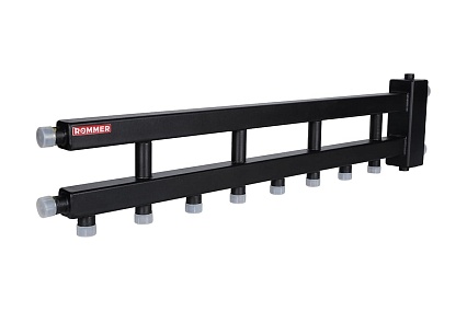 Коллектор (дублер рядный) с гидроразделителем Rommer Rdg-0060-014045 на 4+1 контура, до 60 квт RG0091IIMS3E8F