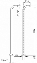 Ножки для напольного смесителя Nicolazzi 5574GB