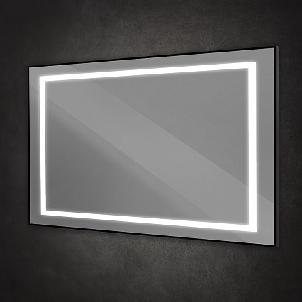 Зеркало BelBagno SPC-KRAFT-1400-800-SENS-NERO 140x80 см сенсорный выключатель, черный
