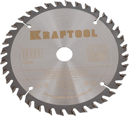 Пильный диск по дереву Kraftool Precision 160x20 мм, 36т 36952-160-20