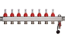 Коллектор ColSys p878cs 8 выходов с расходомерами, воздухоотводчиком и дренажным клапаном P187810508