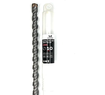 Бур по бетону МАНКОР 10x160 мм, SDS-plus, Х-тип 10.160.4P