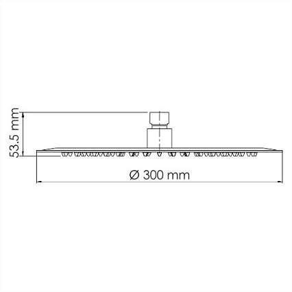 Верхний душ WasserKRAFT A116 30 см, хром