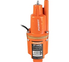 Насос погружной вибрационный Patriot VP 440В, верхний забор, кабель 40 м, 250 вт, 18 л/мин, H-60 м, D-96 мм, термозащита 315302566