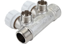 Коллектор с регулирующими вентилями Valtec 3/4х2 выход, 1/2 наружная, на подающий трубопровод VTc.570.N.0502