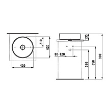 Раковина Laufen Kartell 42 см