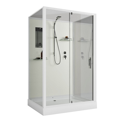 Душевая кабина Niagara Standart ST120/90/15Q/BK 120x90 стекло прозрачное, без крыши, без г/м