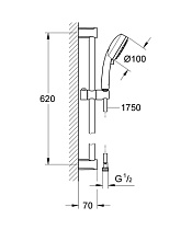 Душевой гарнитур Grohe New Tempesta Cosmopolitan 100, 2 режима 26748003 ( замена 27578002)