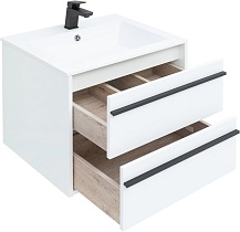 Мебель для ванной Aquanet Lino 60 см белый матовый