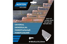 Алмазный диск с сегментированной кромкой 180x22.2, универсальный NORTON 70184601272