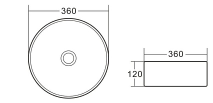 Раковина BelBagno BB1357 36 см белая матовая