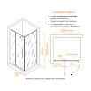 Душевой уголок RGW Classic CL-046B 90x80 матовое, черный 350904698-24