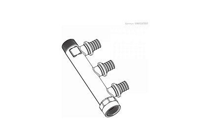 Распределительная гребенка на три трубы REHAU R Rp 3/4-20 RX 14563861001