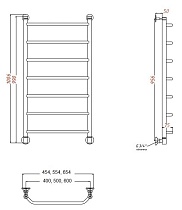 Полотенцесушитель водяной Aquanet Fiona 40x100 см