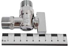 Кран для подключения бачков/смесителей Uni-Fitt НН 1/2&quot;, хромированный 180C2000