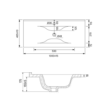 Тумба с раковиной Iddis Bild 100 см белый BIL10W0i95K