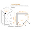 Душевой уголок RGW Hotel HO-088-G 100x100 прозрачное, брашированное золото 350608800-16