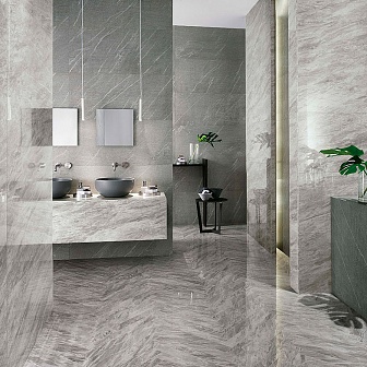 Керамогранит Atlas Concorde Marvel Stone Bardiglio Grey 45x90 см, AZR1