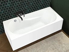 Акриловая ванна Riho Lazy Plug & Play 170x75 см R, с монолитной панелью
