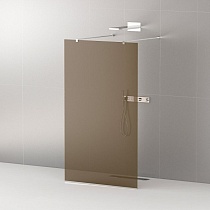 Душевая перегородка Cezares LIBERTA-L-2-110-120-BR-Cr 110x195 бронза/хром, кронштейн 120 см