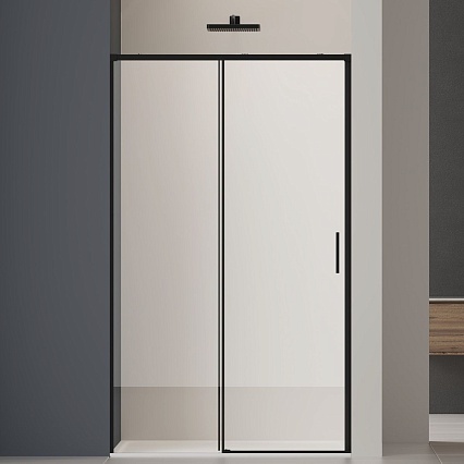 Душевая дверь Vincea Soft 2 VDS-3SO2110CLB 110x200 черный, прозрачная