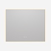 Зеркало Vincea VLM-4F100BG-2 100x80 см, сенсорный выключатель, антипар, диммер, брашированное золото