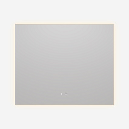 Зеркало Vincea VLM-4F100BG-2 100x80 см, сенсорный выключатель, антипар, диммер, брашированное золото