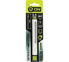 Сверло по керамике и стеклу твердосплавное 5x60 мм, цилиндрический хвостовик ON 14-21-705