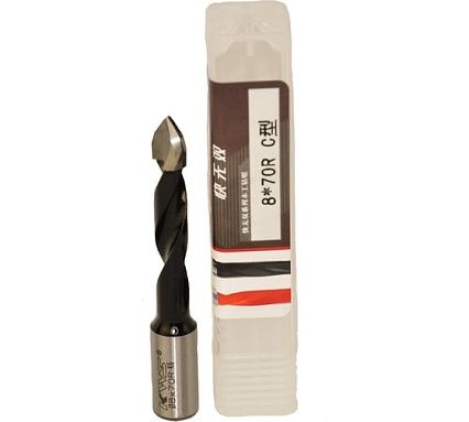 Сверло для сквозных отверстий KWS HW 8х43х70 Z=2 R K6 4040-01003-C0870R