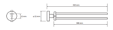 Полотенцедержатель Bemeta Omega 104204191 42 см двойной
