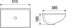 Раковина WeltWasser DEILBACH 6008 51 см, 10000003896 белый глянец