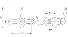 Смеситель для душа Migliore Oxford ML.OXF-6338.BI.DO золото