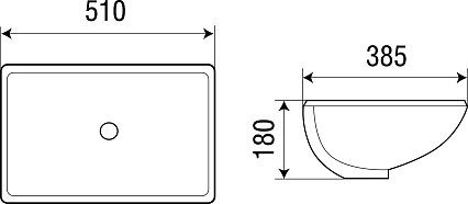 Раковина WeltWasser DEILBACH 6008 51 см, 10000003896 белый глянец