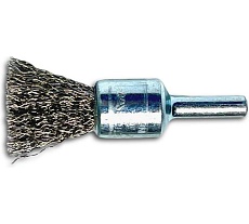 Щетка концевая гофрированная Lessmann Д17x65, ROF 0.30 мм, хвостовик 6 мм 452361