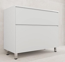 Тумба с раковиной Style Line Лима 100 см напольная, белый матовый