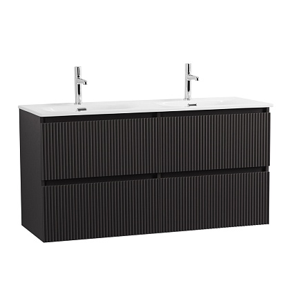 Тумба с раковиной BelBagno Uno 120 см, 4 ящика, Темно-серый матовый